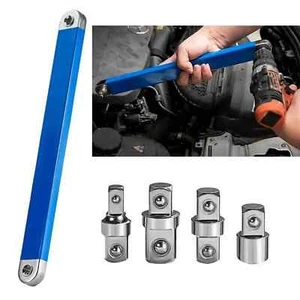 3/8'' Offset Extension Wrench Set Ratchet Spanner Wrench 4 Extender Adapter - Picture 1 of 6