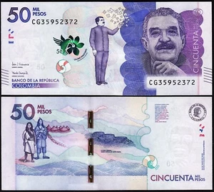Colombia 50000 Pesos 2020, UNC, P-462f, Prefix CG - Picture 1 of 3
