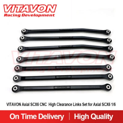 Vitavon SCX6 CNC V2 High Clearance Links Set for SCX6 Trail Honcho 1/6 Blk - Image 1 of 4