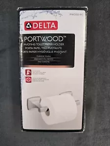 Delta Portwood Pivot Arm Toilet Paper Holder in Polished Chrome - Picture 1 of 5