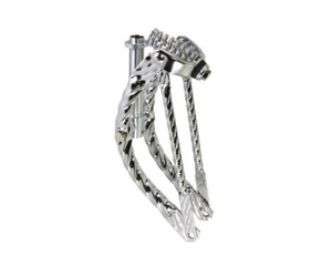 Chrome BENT SQUARE Twisted Bicycle Springer Fork for 12" Cruiser Lowrider Bikes - Picture 1 of 1