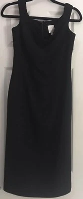 b michael COUTURE Black Wool Sleeveless Dress Size 6 - Image 1 of 4