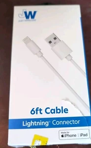 JW Just Wireless 6 ft USB Charging Cable for Apple white - Picture 1 of 2