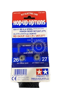 Tamiya 0.4 Steel Pinion Gears 26T/27T F104 TRF102 EP 1:10 RC Cars On Road #53117 - Picture 1 of 12