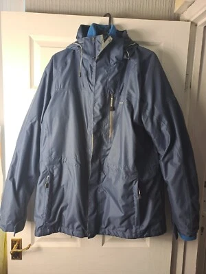 Abrigo Chaqueta Azul con Capucha Craghoppers UK L AquaDry Aislado Impermeable A prueba de Viento Foto 1 de 4