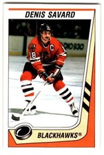 1989-90 Panini Stickers Denis Savard #49 Chicago Blackhawks