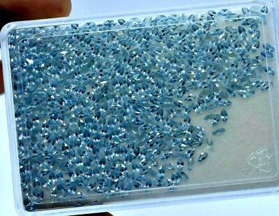 AAA 480 piezas aguamarina azul natural 3,85 x 1,98 mm piedras preciosas brasileñas SIN TRATAR  Foto 1 de 4