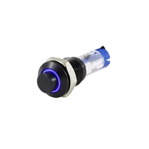 Tesi MIMMO 10 MM LED Momentary Push Button Guitar Kill Switch Black/Blue - Bild 1 von 3