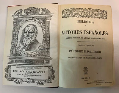 Biblioteca De Autores  Espanoles Comedias Don Francisco De Rojas Zorrilla - Image 1 of 3