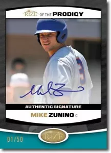 MIKE ZUNINO 2012 Rize Rookie Autograph BLACK Auto PRODIGY RC #/50 - Picture 1 of 2
