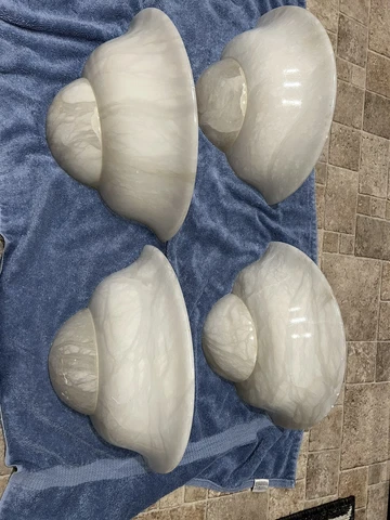 4 Vintage Alabaster Wall Scones Cover