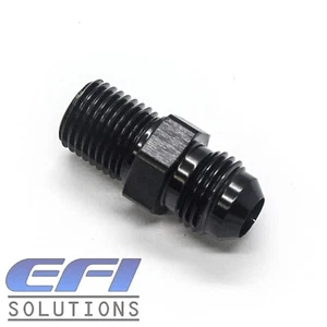 Straight 1/4 NPT To Male AN4 Adapter Fitting (Black) 816-04-04BLK - Picture 1 of 1
