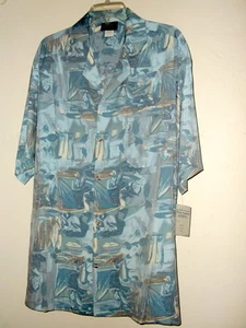 NEW size 2XL ABSTRACT PRINT HAWAIIAN SHIRT by TRIUMP of CALIFORNIA MADE IN USA - Picture 1 of 7