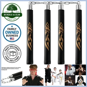 Training Nunchucks Schiuma Gomma 12.4in Pratica Sicuro Bambini Principianti Catena Acciaio - Foto 1 di 8