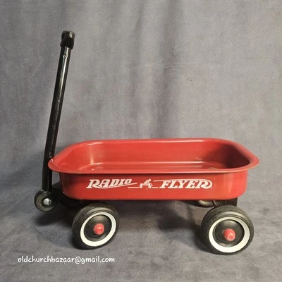 Radio Flyer Vintage Vagón Rojo Metal Miniatura 12.5" x 7.75" Tamaño Cama Modelo W5 Foto 1 de 4
