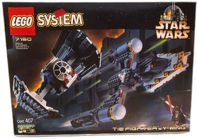 Lego Star Wars 7150 TIE Fighter and Y-Wing 1999 Sealed Box 407 Pieces - Image 1 of 4