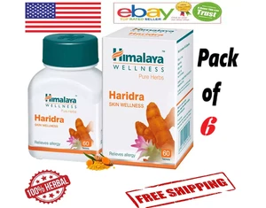 (6 X 60 = 360 Tabs) Himalaya Haridra For Relieves Allergy Skin Wellness - Picture 1 of 5