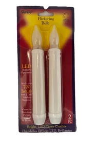 2 nuove candele a goccia lampadina LED sfarfallio bianco 700 ore con batterie 2AA 7" senza fiamma - Foto 1 di 7