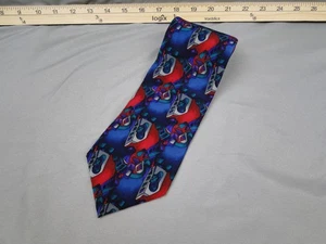 Corbata de seda multicolor abstracta colección J Garcia Lizard Board - Imagen 1 de 4