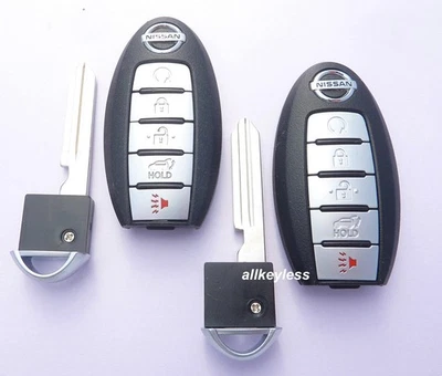 PAR 2 LLAVEROS REMOTOS DE ENTRADA INTELIGENTES NISSAN ROGUE 2017-2019 OEM S180144110 Foto 1 de 4