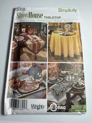 Simplicity 5068 Showhouse Tabletop New Uncut English Cottage French Country - Image 1 of 4