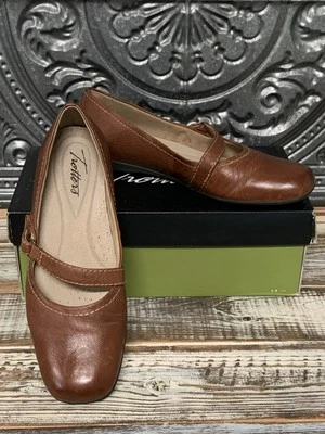 Zapatos cómodos Trotters Simmy Rust de cuero planos Mary Jane para mujer talla 6 M Foto 1 de 4