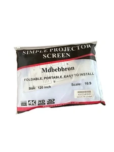 120 Zoll einfache Beamerleinwand 16:9 HD Outdoor, Indoor für Heimkino, Neu - Bild 1 von 2