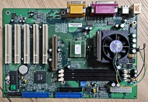 Epox Cu-133A+ REV: 1.2 Socket 370 AGP SDRAM VIA Apollo Pro 133A Motherboard +CPU - Picture 1 of 12