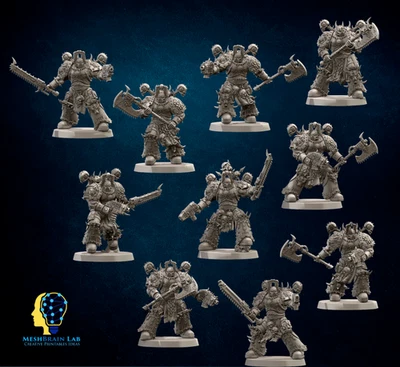 MESHBRAIN LAB Doom Marines Berserkers Squad 10 models