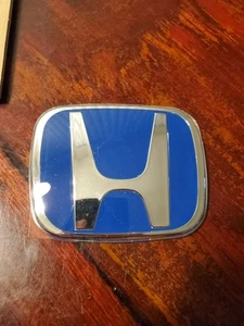 OEM 75700-S5T-E01 JDM BLUE H Front Grille Emblem For Honda Civic Accord Fit - Foto 1 di 4