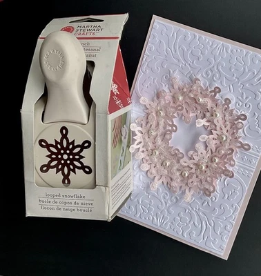 Martha Stewart LOOPED SNOWFLAKE Punch Grande Navidad Invierno Foto 1 de 4