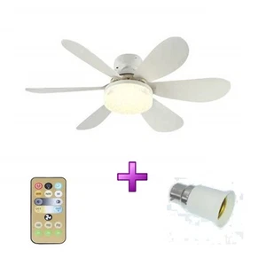 Ceiling LED Fan Light Dimmable Light & Speed With Remote Control & Adapter - Picture 1 of 1