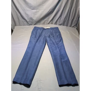 Paul Stuart dunkelblau Leinen Plissee Anzughose klassische Herrenmode Hose 36 Reg - Bild 1 von 9