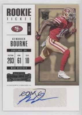 2017 Contenders Ticket/Rookie Ticket Variation Kendrick Bourne Rookie Auto RC - Image 1 of 2