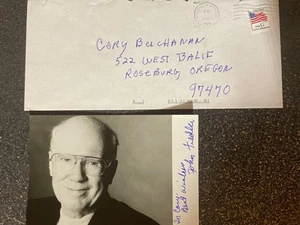 John Fiedler beschriftet 4x6 signed Foto mit original Versandumschlag 1995 - Bild 1 von 2