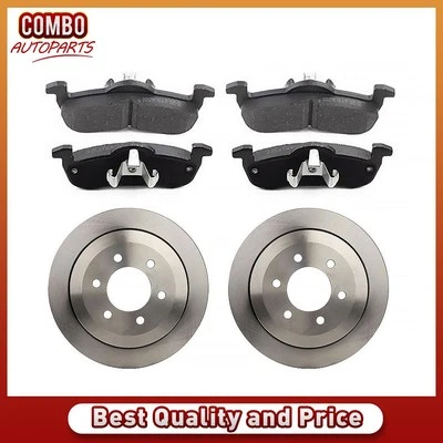 Rotores de freno traseros pastillas de freno para Ford Expedition 2007 2008 2009 2010 2011 2012 Foto 1 de 4