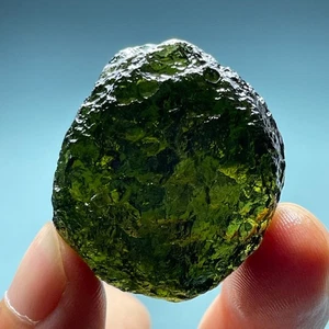 98CT Natural Moldavite | Genuine Czech |Impact Glass| Collector's Energy Stone - Imagen 1 de 9