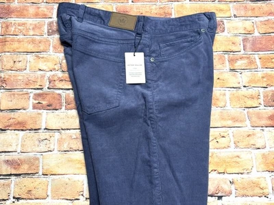Pantalones Peter Millar Superior Pana Suave 5 Bolsillos Azul Astra 32x34 $170 Foto 1 de 4