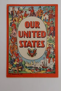 J.C. PENNEY CO. 'OUR UNITED STATES' 48 STATES GRAPHIC FACT BOOK PREDATES HI &AK - Bild 1 von 9