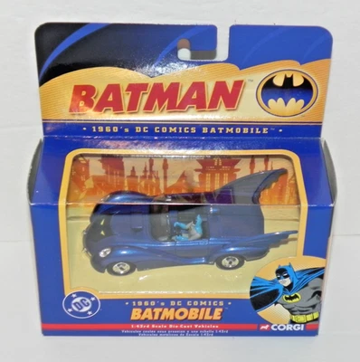 Corgi 77320 1960s DC Comics Blue BATMOBILE 1/43 2005 - New in Box & Free Ship! - Image 1 of 4