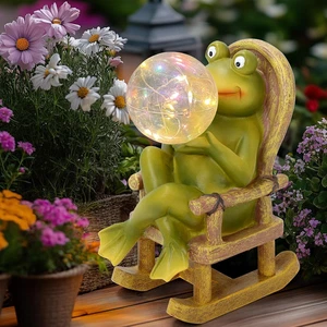 Rana Bubble Statua Solare Da Giardino Ornamento Esterno, Decorazione Animale Da  - Foto 1 di 12