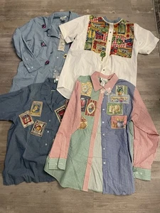 QUAKER FACTORY LOT All NWT Size Large Button Covers Blouses - Picture 1 of 7