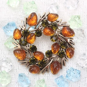 Spilla Corona Pigna Vintage: Accessorio Gioielli Unico da Donna,Regalo Perfetto - Foto 1 di 5