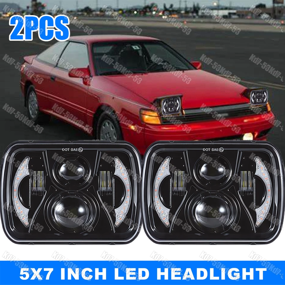 2 piezas Nuevo para Toyota Celica 1982-1993 7x6" LED Faros Alto/Bajo Viga Sellada Foto 1 de 4
