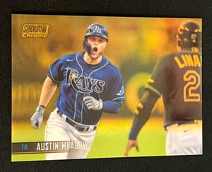 2021 Topps Stadium Club Chrome Austin Meadows Gold Refractor /50 Rays #211
