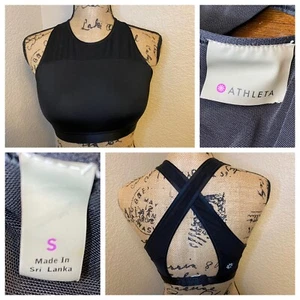 Sujetador deportivo acolchado negro pequeño para mujer Athleta - excelente estado - Imagen 1 de 12