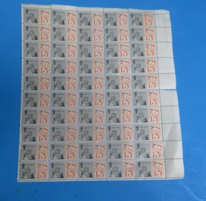 (50) Foglio Zecca US Air Mail, 15 cent Statua della Libertà, Mint NH - Foto 1 di 3