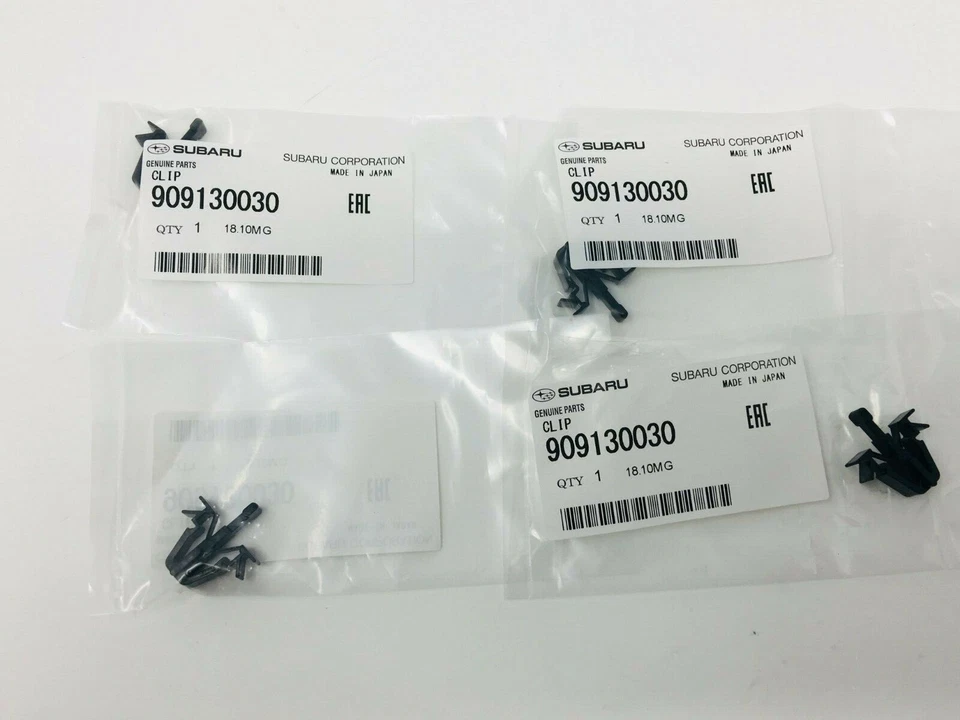 2002-2005 Subaru Impreza WRX STi передняя решетка зажимы комплект 909130030 (X4) OEM новый - Изображение 1 из 1