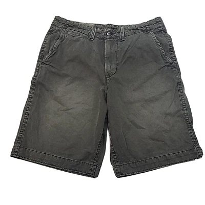 American Eagle Shorts Size 35 Longer Length 11” Inseam Gray Flat Front Cotton - Image 1 of 4