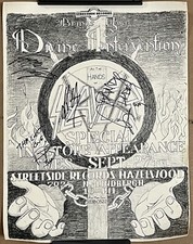 SLAYER Signed AUTOGRAPH Store DISPLAY Concert POSTER Divine Intervention PSA LP